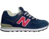 New Balance 574 Blue Red White с мехом