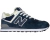 New Balance 574 Blue White Grey с мехом