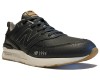 New Balance 574  мужские черные кожаные матовые