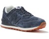 New Balance 574 Deep Blue замшевые