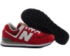 New Balance 574 красные с белым