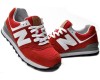 New Balance 574 красные с белым