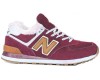 New Balance 574 Maroon зимние с мехом красные