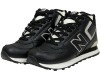 New Balance 574 Mid Black White Leather с мехом