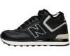 New Balance 574 Mid Black White Leather с мехом