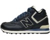 New Balance 574 Mid Blue Leather с мехом