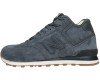 New Balance 574 Mid Deep Blue замшевые с мехом