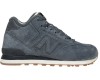 New Balance 574 Mid Deep Blue замшевые с мехом