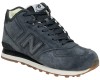 New Balance 574 Mid Deep Blue замшевые с мехом