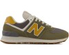 New Balance 574 Varsity зеленые с желтым