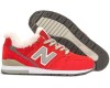 New Balance 996 зимние с мехом красные