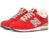 New Balance 996 зимние с мехом красные