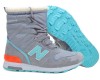 New Balance Snow Boots зимние с мехом серые с бирюзовым