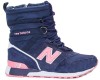 New Balance Snow Boots зимние с мехом темно-синие с розовым