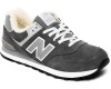 New Balance 574 серые замшевые зимние с мехом