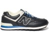 New Balance 574 синие кожаные зимние с мехом