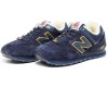 New Balance 574 Синие с желтым зимние с мехом